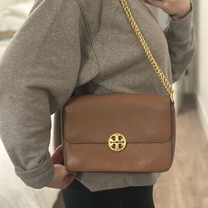 Tory Burch Brown Leather Crossbody Bag